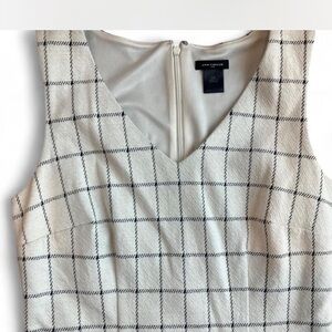 Ann Taylor Ivory and Black Patterned Dress